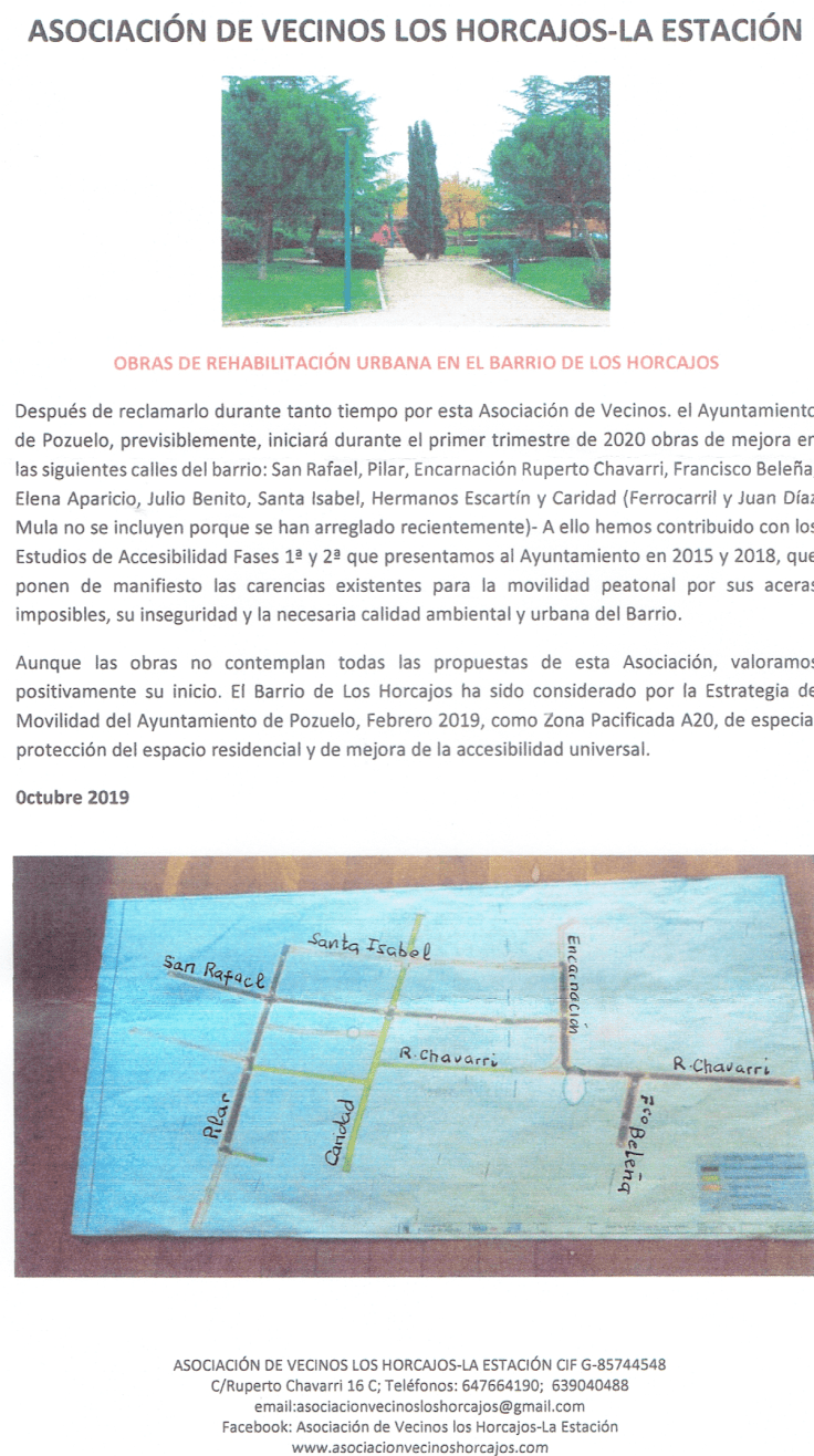 OBRAS LOS HORCAJOS OCT 2019